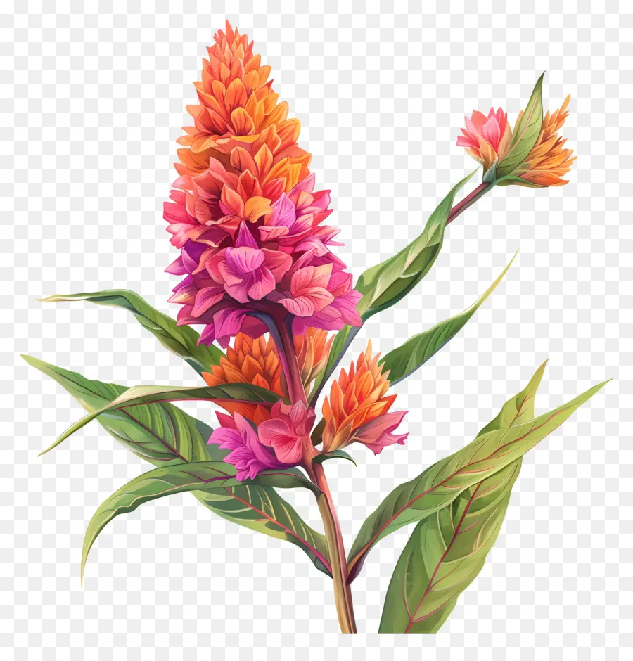 Celosia Flor，Pintura Das Flores PNG
