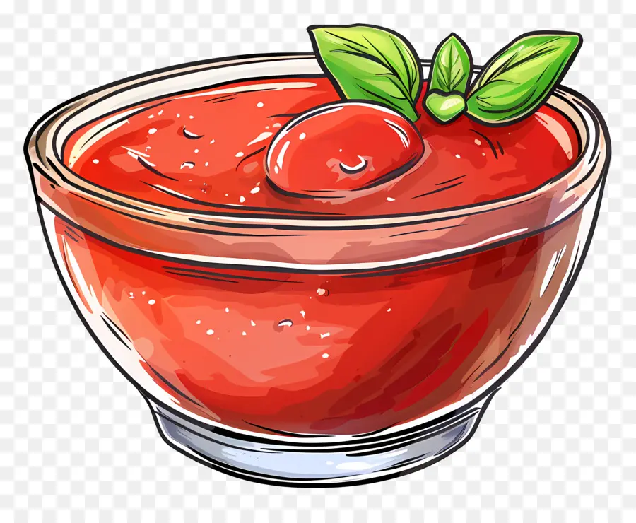 Tigela De Molho De Tomate，Sopa De Tomate PNG