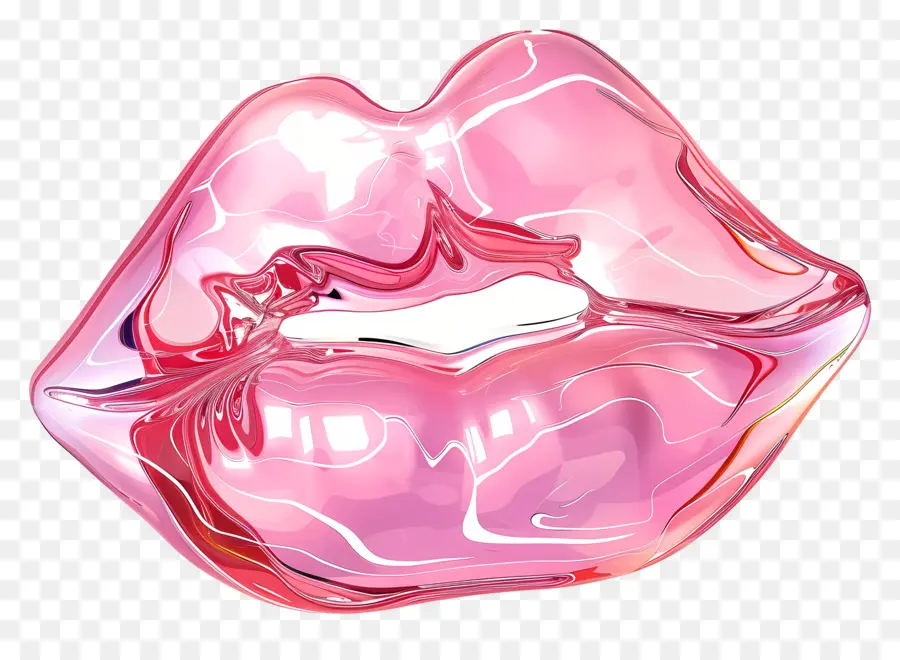 Marca De Beijo Rosa，Lábios Cor De Rosa PNG