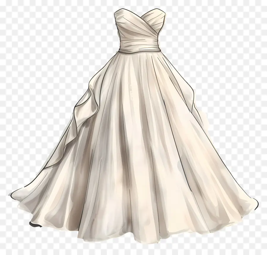 Vestido De Noiva Sem Alças，Vestido De Noiva PNG