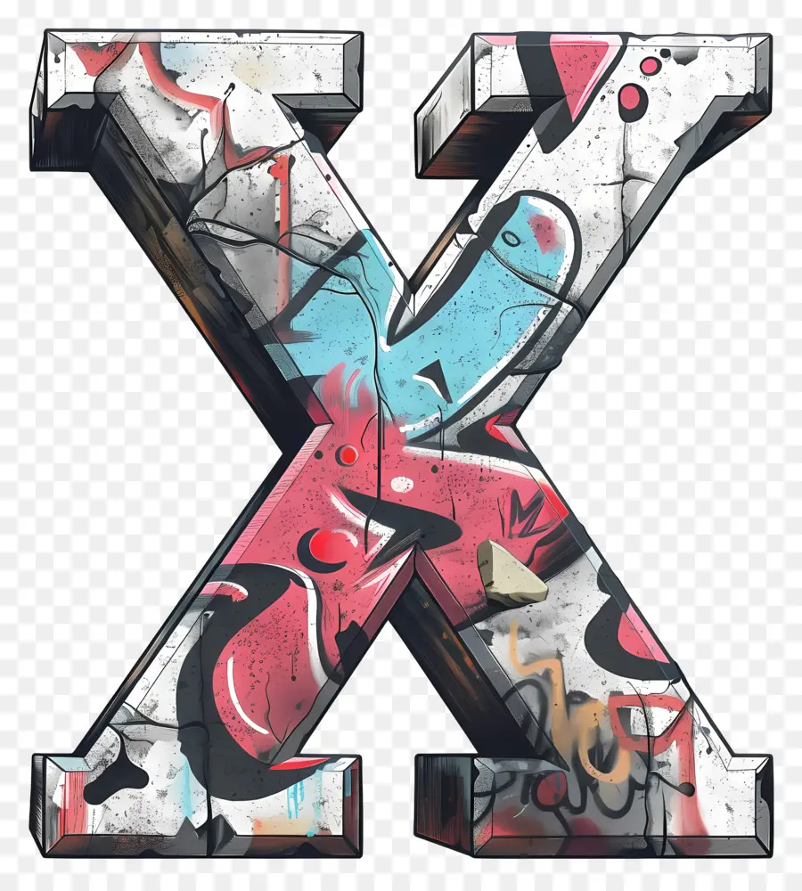 Carta X，Carta De Graffiti X PNG