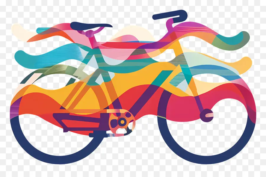 Dia Mundial Da Bicicleta，A Arte Abstrata PNG