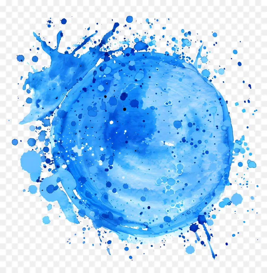 Fundo Azul，Azul Paint Splatter PNG