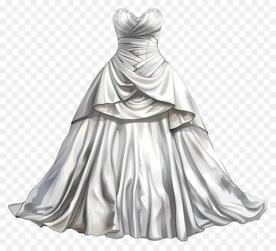 Vestido De Noiva De Decote Em Coração，Vestido De Noiva PNG