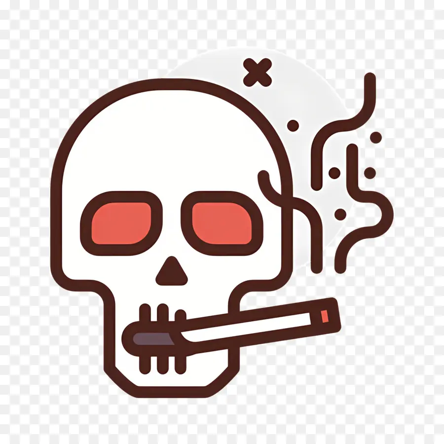 Caveira De Cigarros，Fumando Crânio PNG