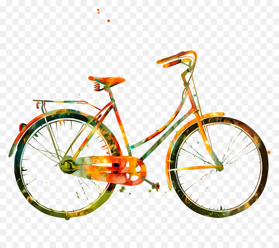 Dia Mundial Da Bicicleta，O Paint Splatter PNG