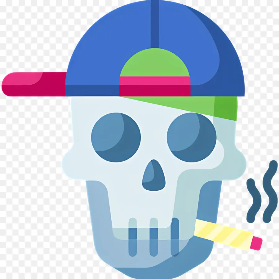 Caveira De Cigarros，Fumando Crânio PNG