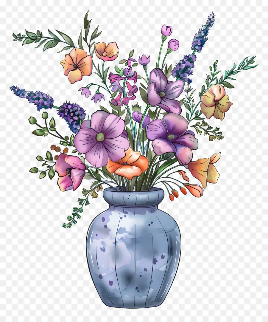 Vaso Com Flores，Arranjo De Flores PNG