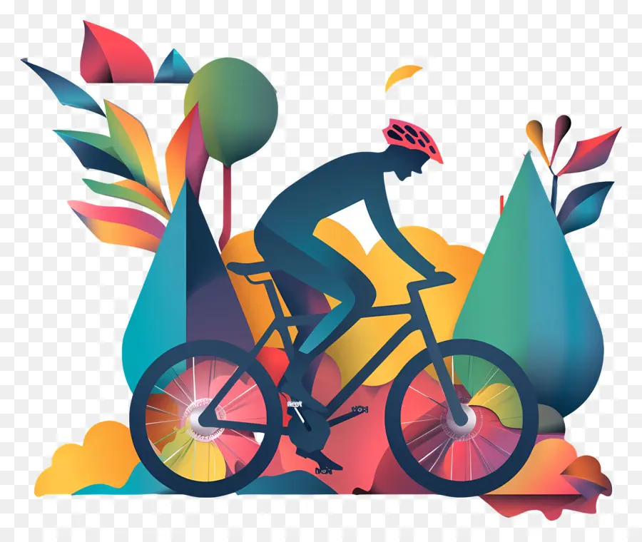 Dia Mundial Da Bicicleta，A Arte Abstrata PNG