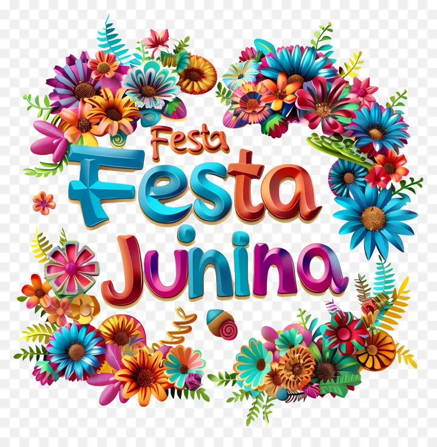 Festa Junina，Floral Moldura PNG