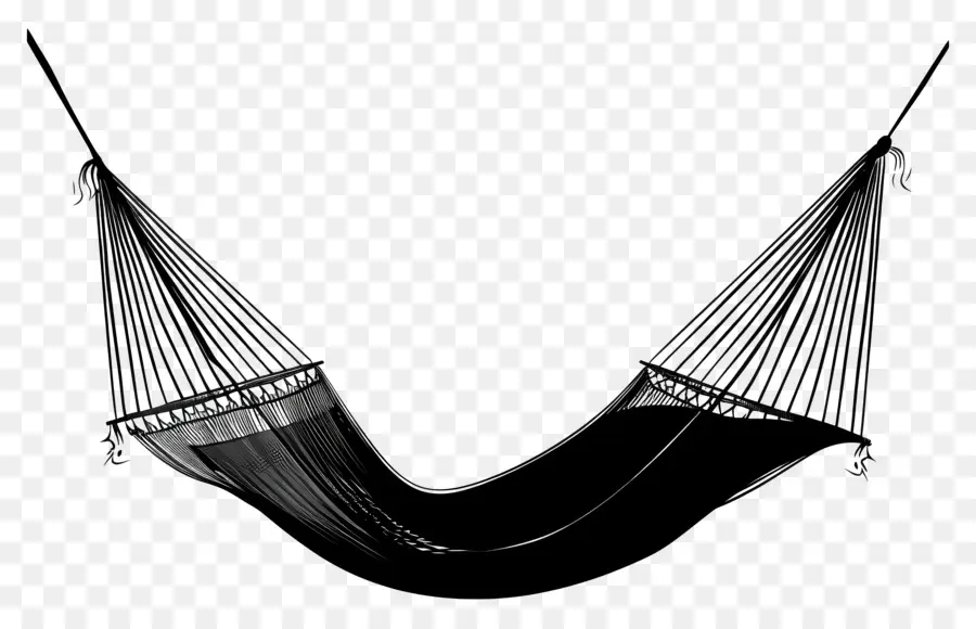 Hammock Silhouette，Preto Rede PNG