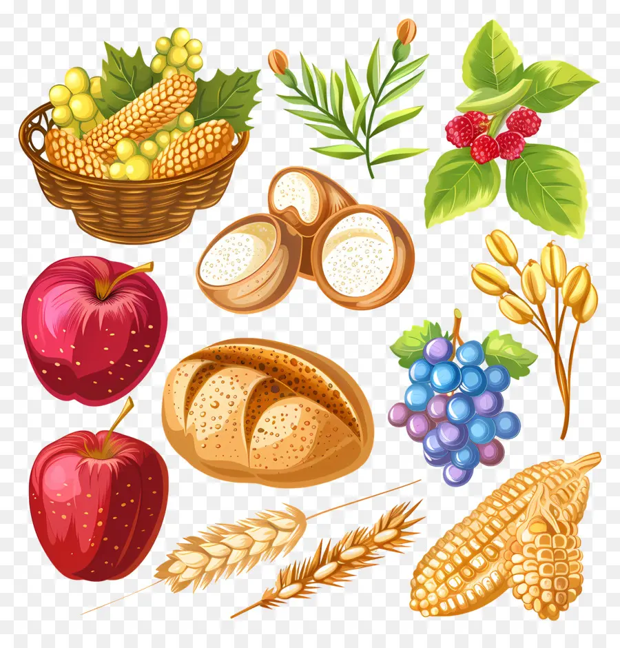 Shavuot，Frutas E Legumes PNG