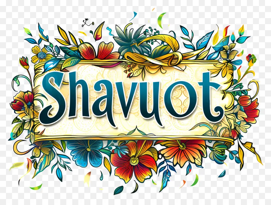 Shavuot，Floral Moldura PNG