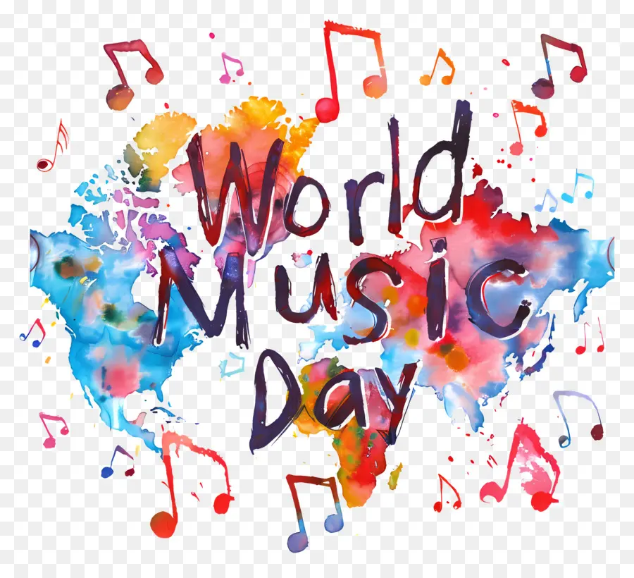 Dia Mundial Da Música，Tinta De Aquarela PNG