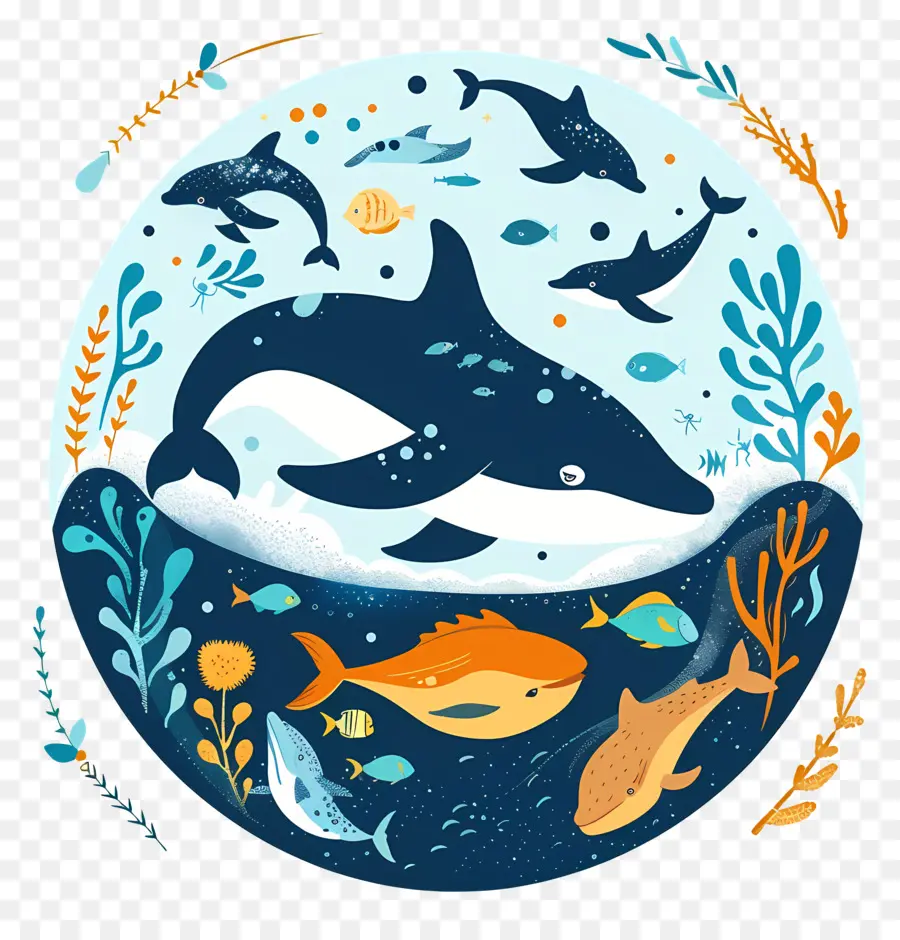 O Dia Mundial Dos Oceanos，Baleias PNG