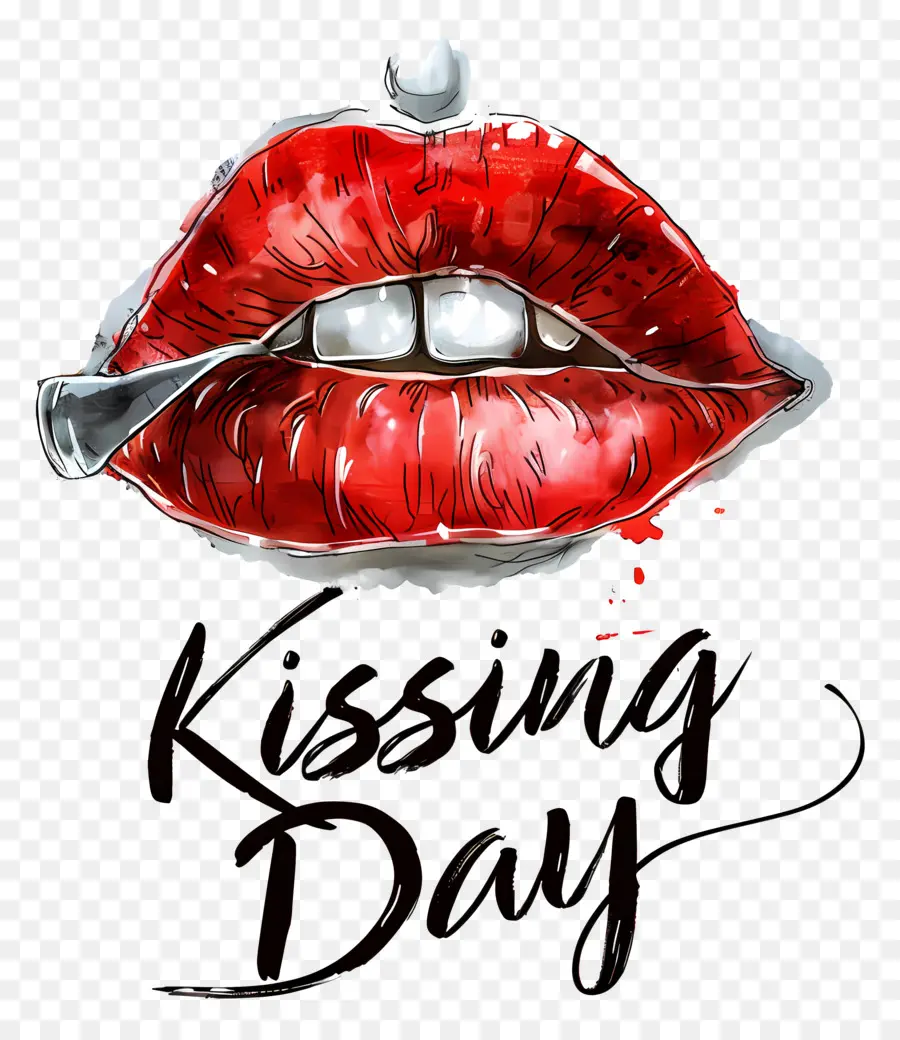 Dia Do Beijo，Desenhado A Mão PNG