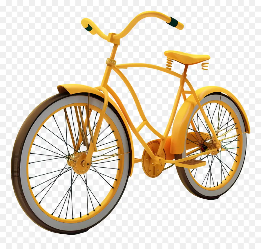 Dia Mundial Da Bicicleta，Bicicleta Amarela PNG