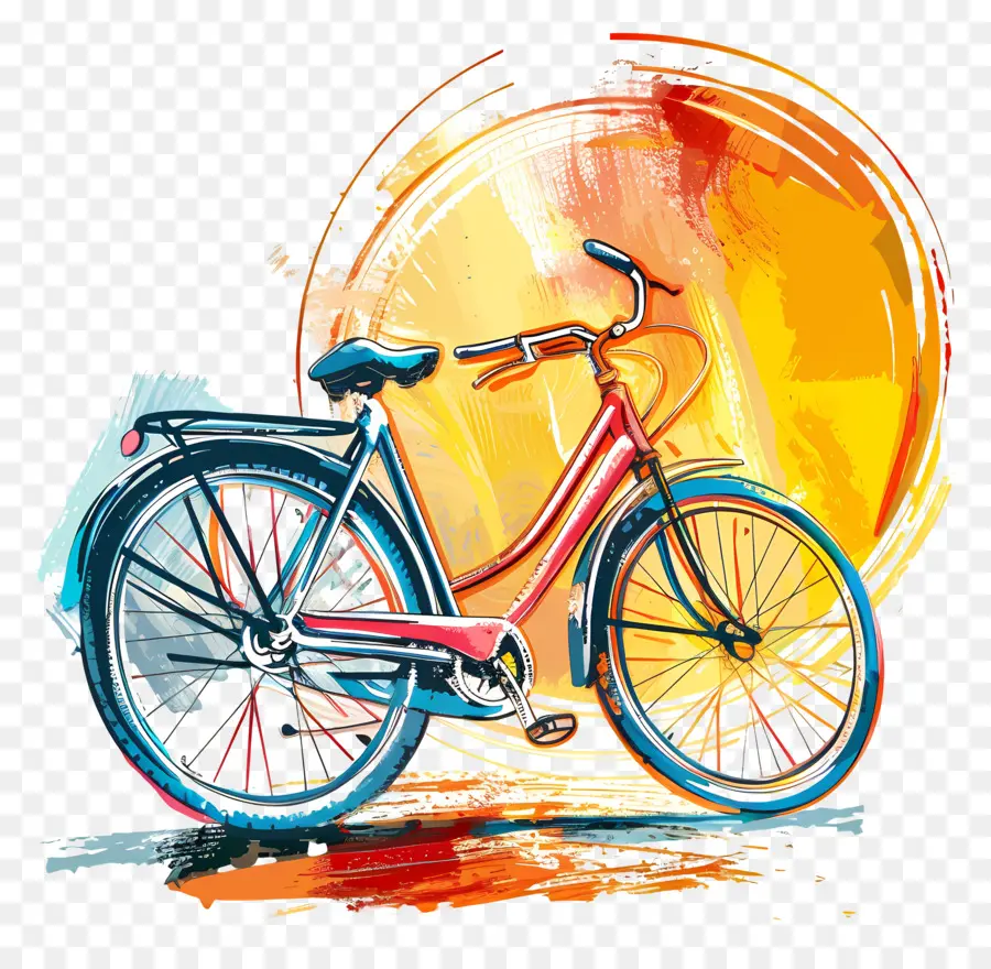 Dia Mundial Da Bicicleta，Bicicleta Vermelha PNG