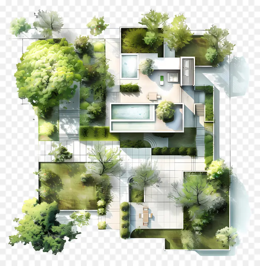 Plano De árvore De Arquitetura，Projeto Do Jardim PNG
