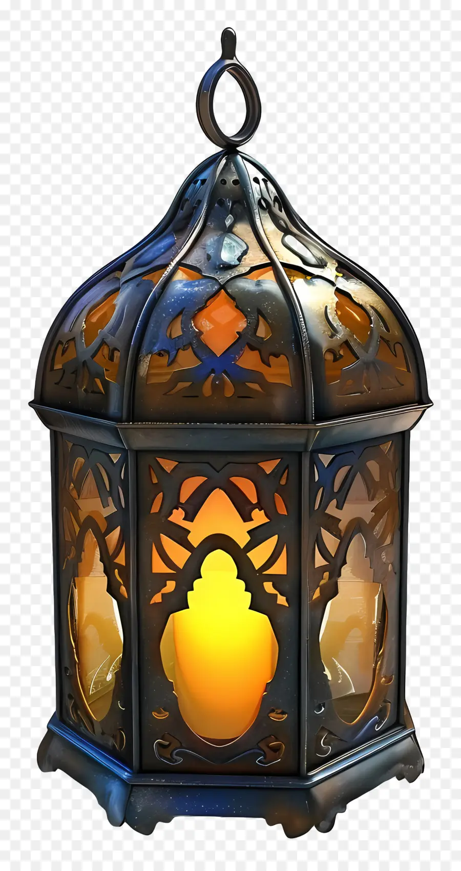 O Ramadã Lanterna，Titular De Vela De Vidro PNG