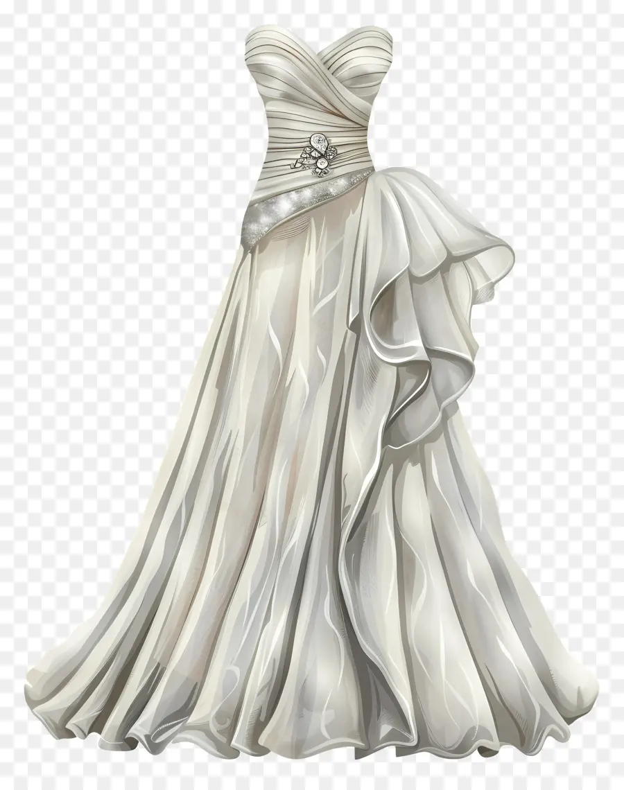 Vestido De Noiva Sem Alças，Vestido De Noiva PNG