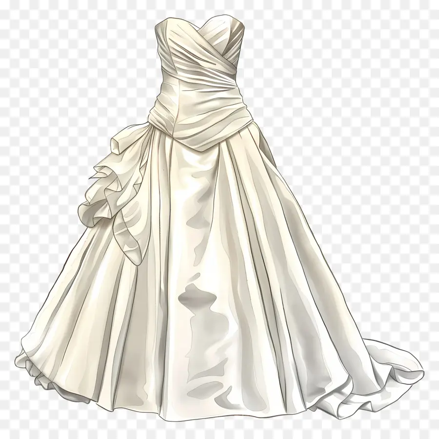 Vestido De Noiva Sem Alças，Vestido De Noiva Branco PNG