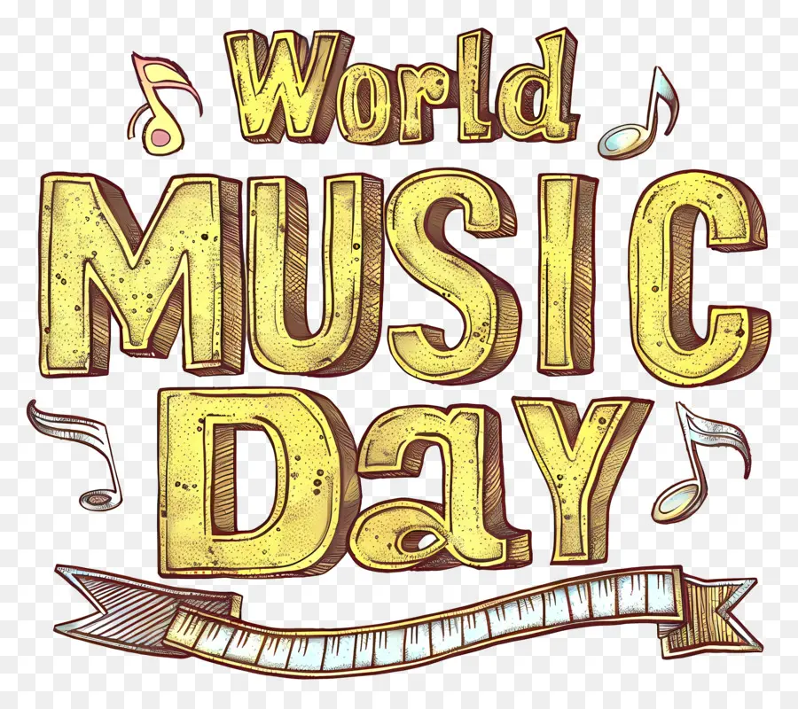 Dia Mundial Da Música，Vintage PNG