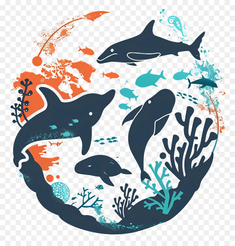 O Dia Mundial Dos Oceanos，Animais Marinhos PNG