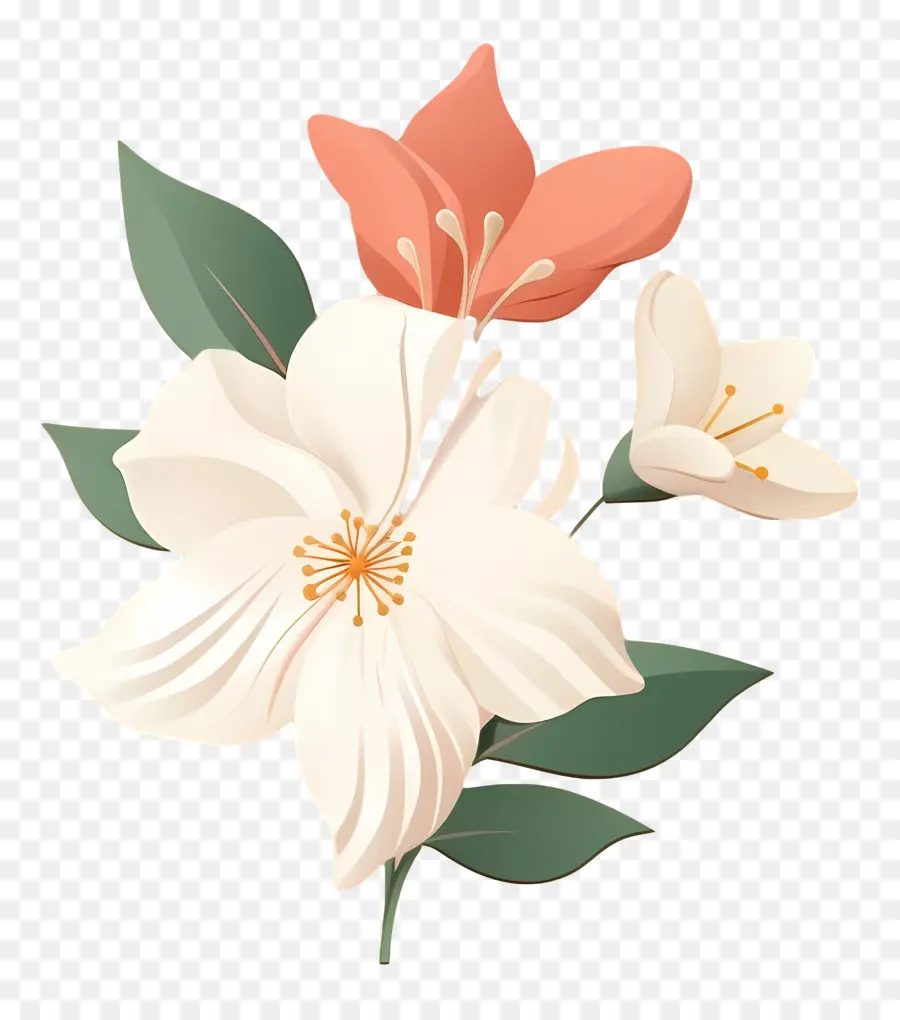 Romântico Flor，Flores PNG