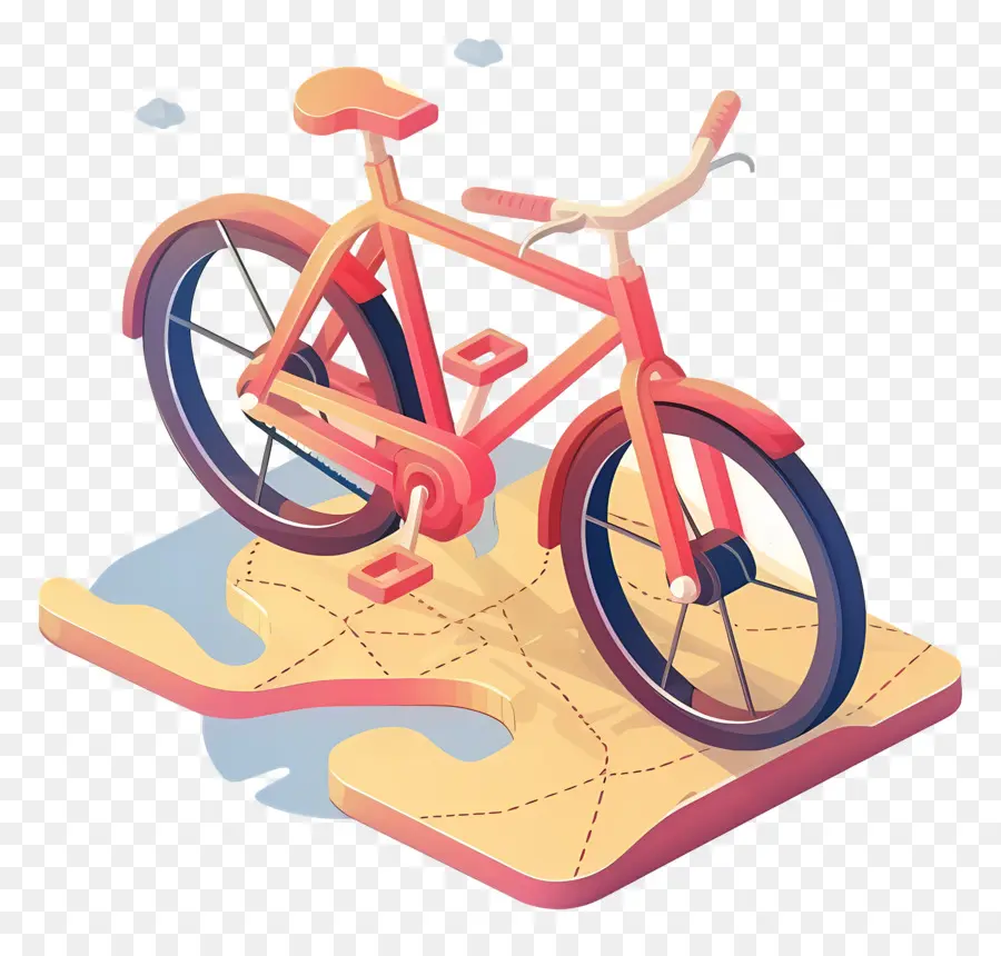 Dia Mundial Da Bicicleta，Bicicleta Cor De Rosa PNG