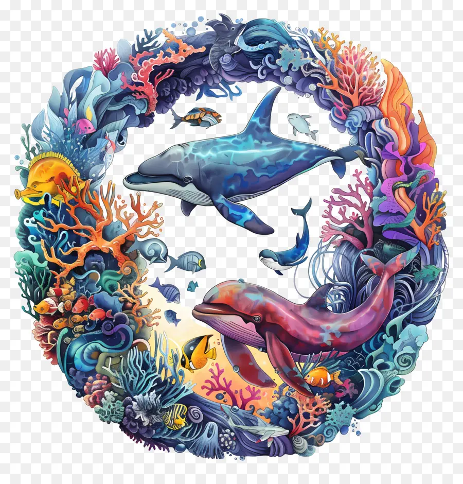 O Dia Mundial Dos Oceanos，Animais Marinhos PNG
