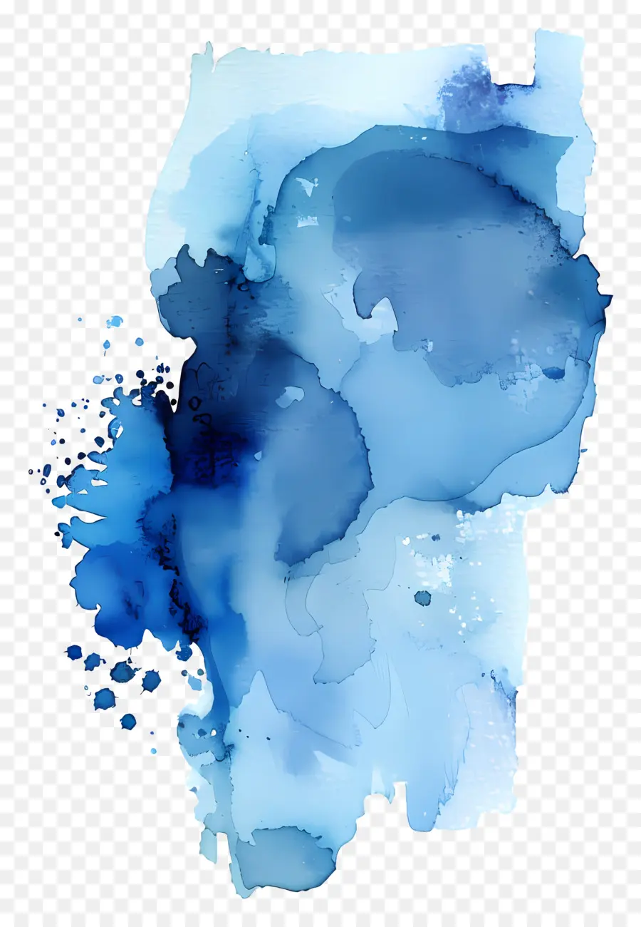 Mancha De Aquarela Azul，A Arte Abstrata PNG