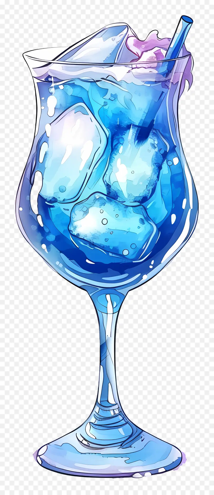 Azul Cocktail，Bebida Azul De Verão PNG