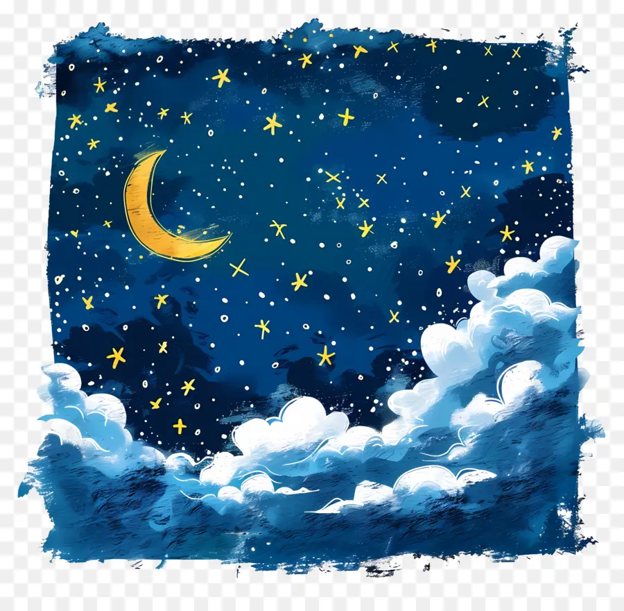 Noite De Céu，Pintura PNG