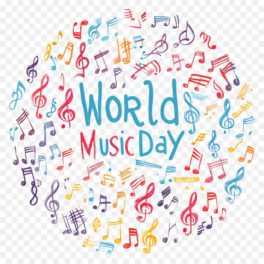 Dia Mundial Da Música，Notas Musicais PNG