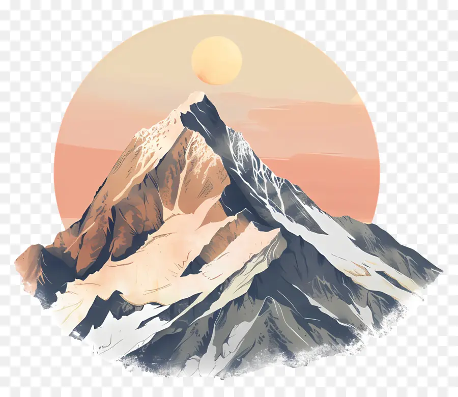 Pico Da Montanha，Pôr Do Sol PNG