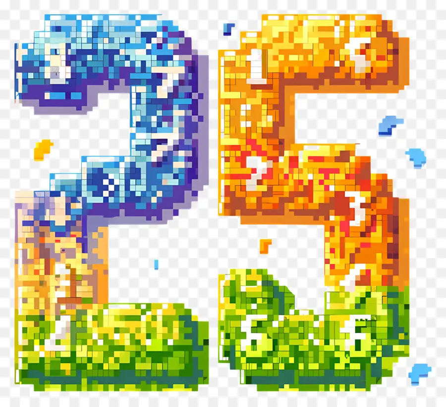 Números 25，Pixel Art PNG