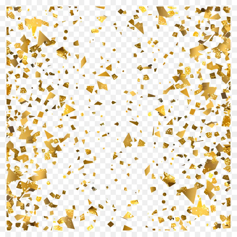 Ouro Confete，Glitter Preto E Dourado PNG