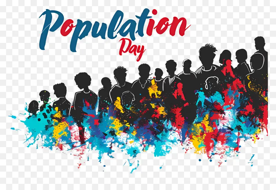 Dia Mundial Da População，Respingos Coloridos PNG