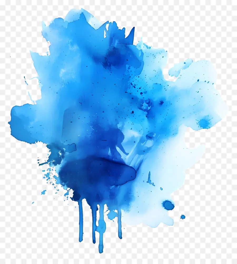 Fundo Azul，Azul Paint Splatter PNG