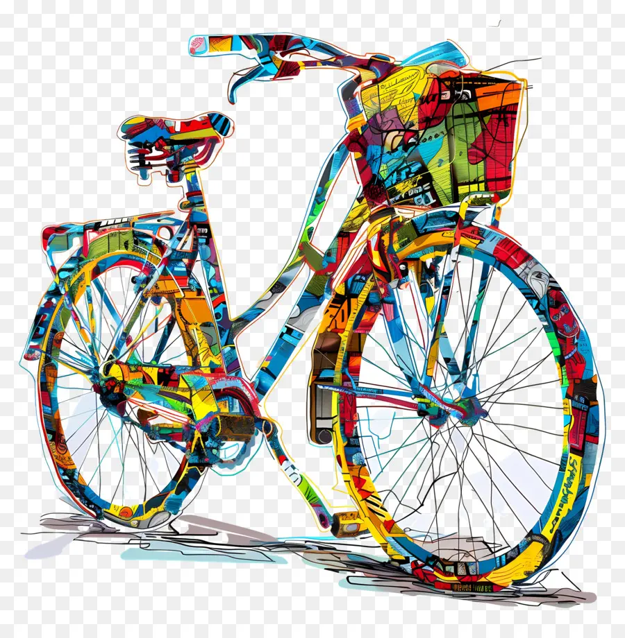 Dia Mundial Da Bicicleta，Bicicleta Colorida PNG