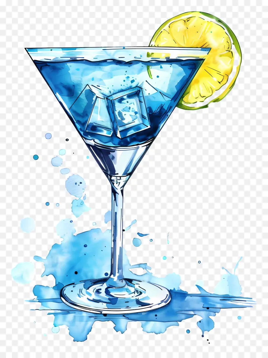 Azul Cocktail，Blue Margarita PNG