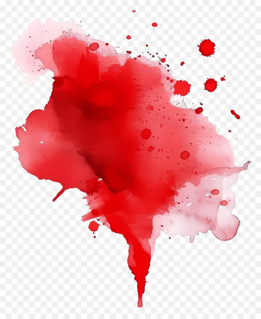 Respingo De Aquarela Vermelha，O Paint Splatter PNG