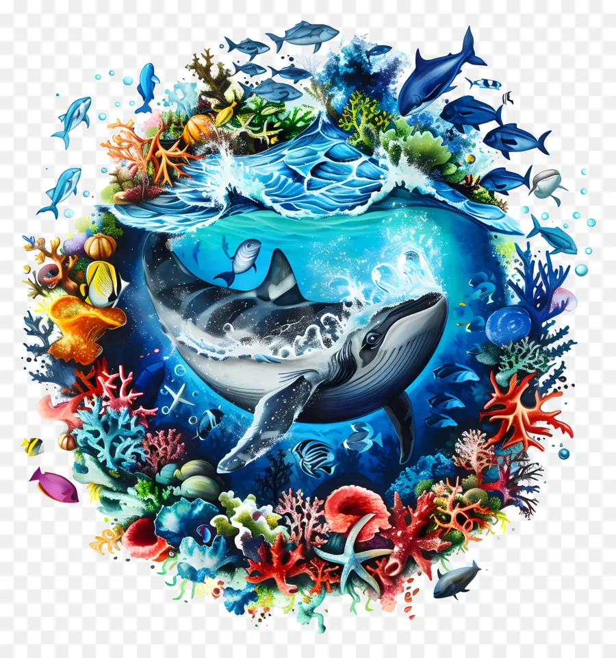 O Dia Mundial Dos Oceanos，As Criaturas Do Mar PNG