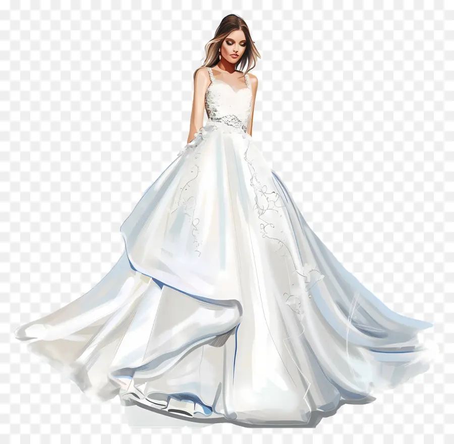 Vestido De Casamento Branco，Vestido De Noiva PNG