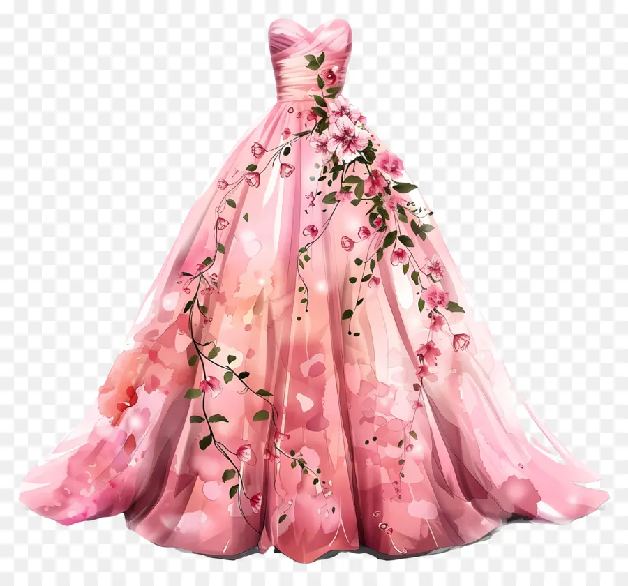 Cor De Rosa Vestido De Noiva，Vestido De Noiva Rosa PNG