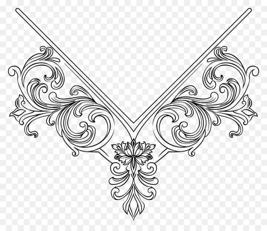 Contorno De Borda，Design Ornamentado PNG