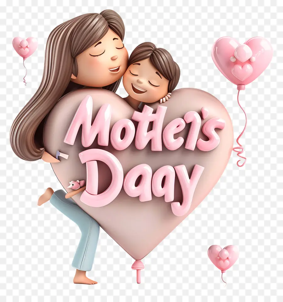 Dia Das Mães，Renderização Em 3d PNG