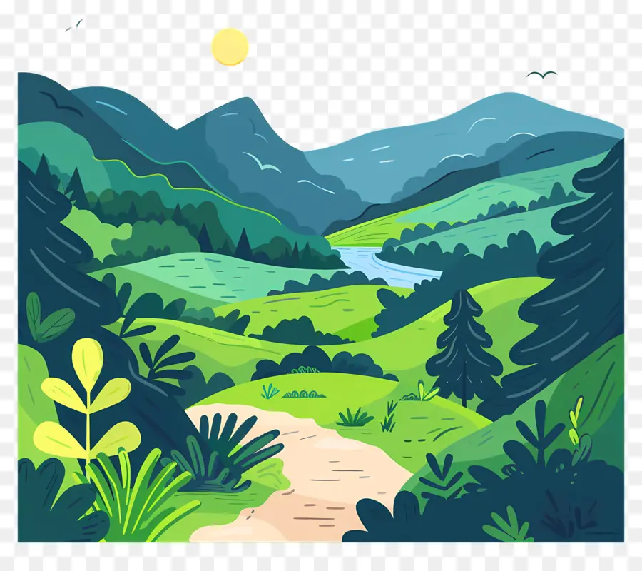 Valley Clipart，Natureza PNG
