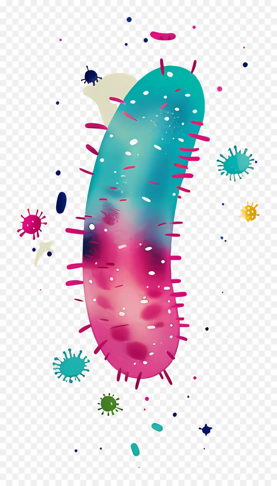 Bactérias，Criatura Fofa PNG